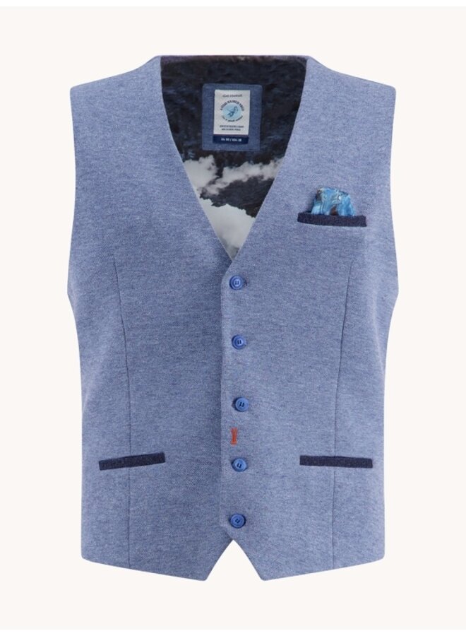 A Fish named Fred jersey gilet jeansblauw