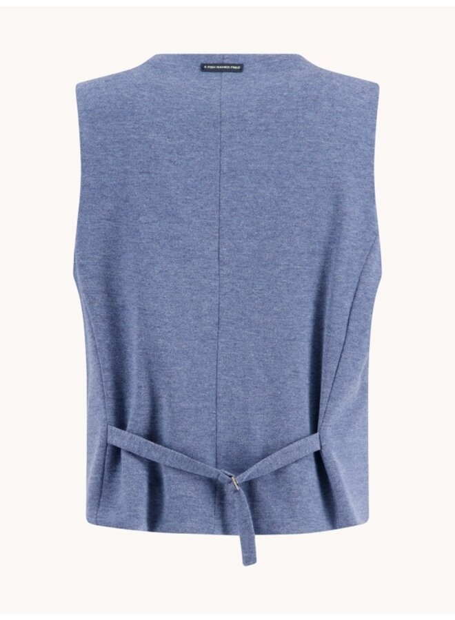 A Fish named Fred jersey gilet jeansblauw