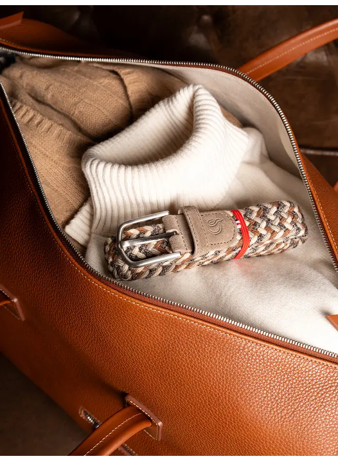 Boucle riem gevlochten wool effect The Highlands
