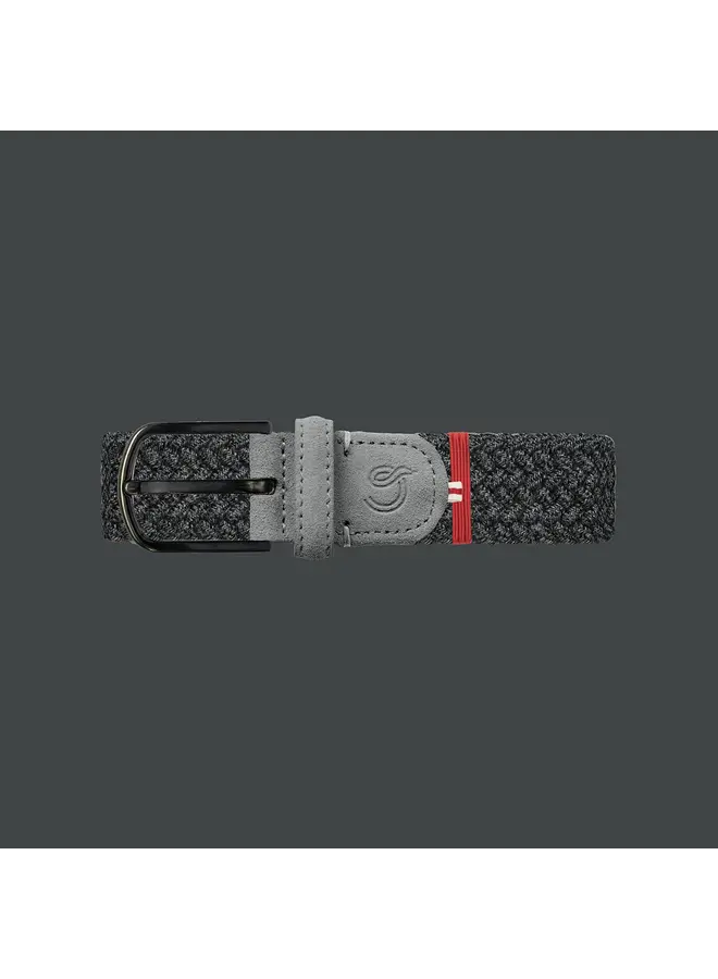 La Boucle wool effect gevlochten riem Galloway suede