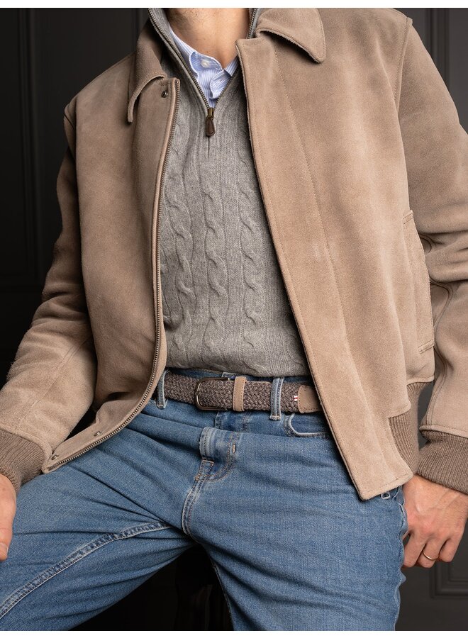 Boucle riem gevlochten wool effect Inverness