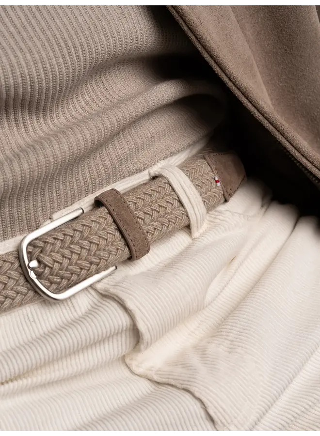 Boucle riem gevlochten wool effect Aberdeen