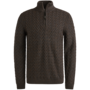 Vanguard pullover half zip kabel bruin