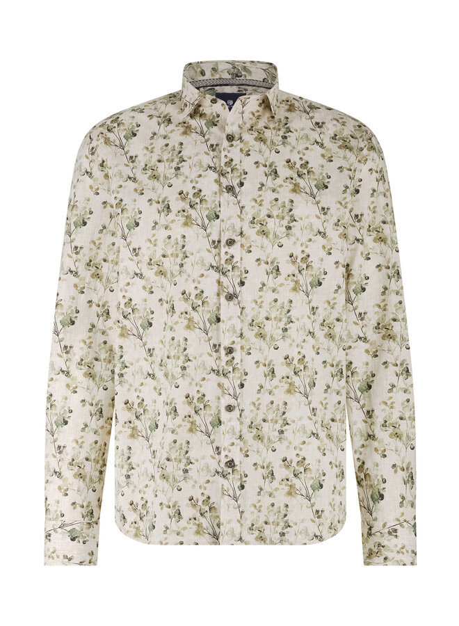State of Art shirt lange mouw fancy print beige