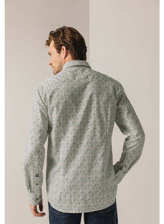 State of Art shirt lange mouw fancy print groen