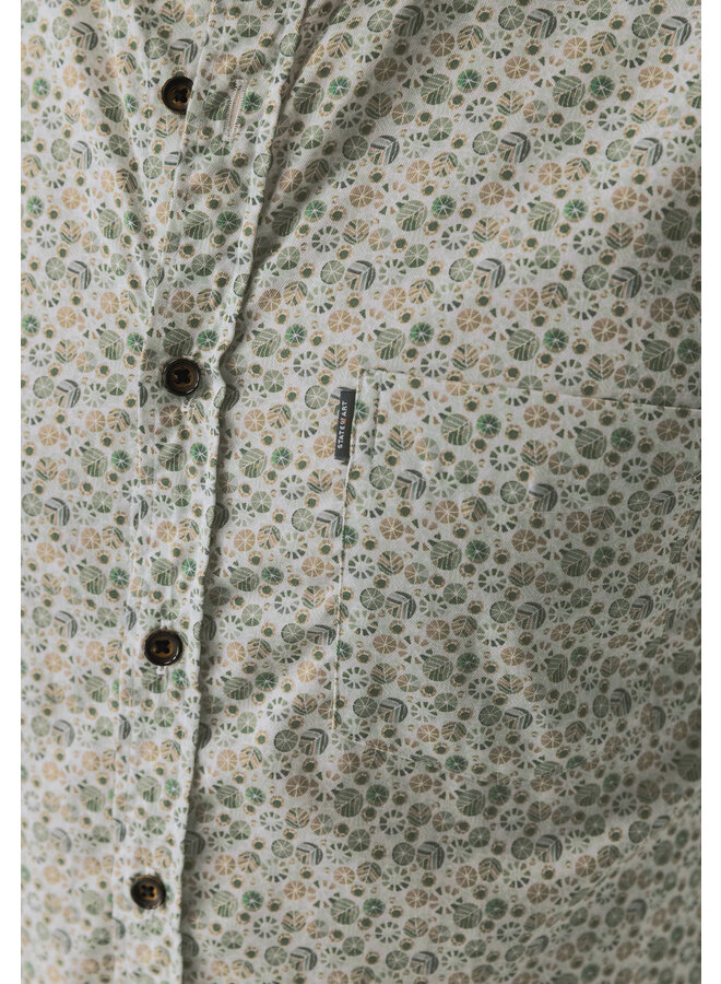 State of Art shirt lange mouw fancy print groen