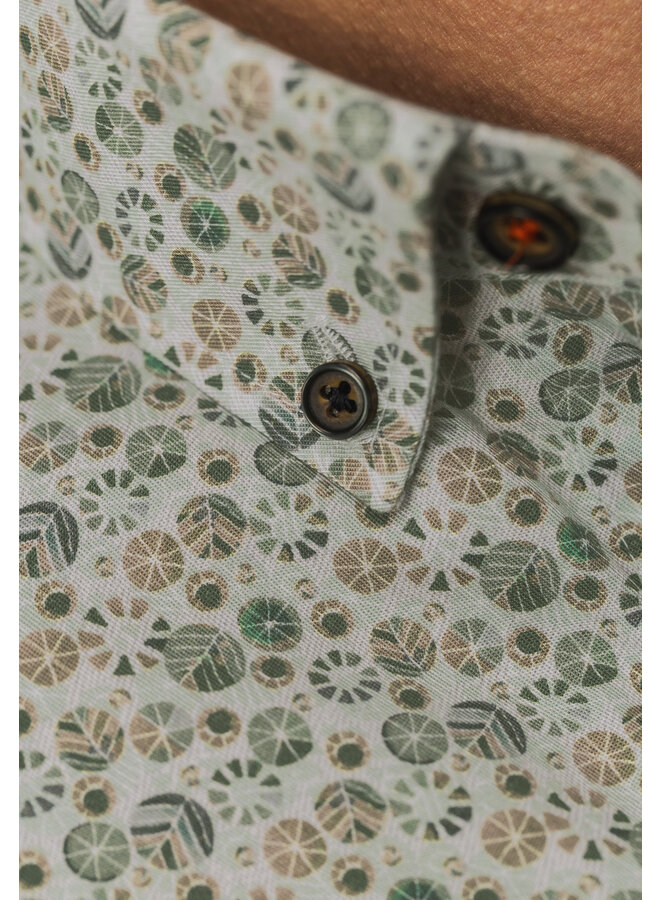 State of Art shirt lange mouw fancy print groen