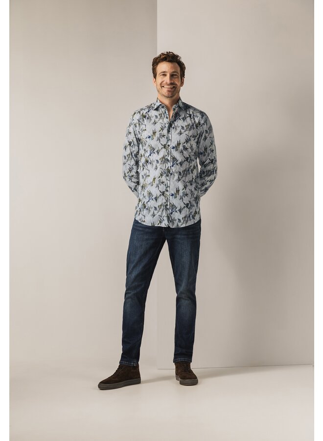 State of Art shirt met lange mouw botanische print