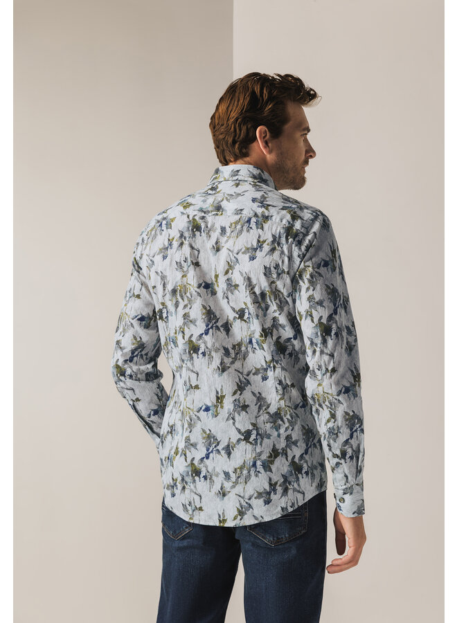 State of Art shirt met lange mouw botanische print