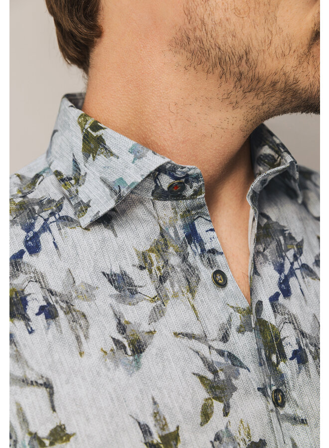 State of Art shirt met lange mouw botanische print