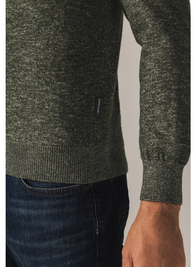 State of Art polo lange mouw gemêleerd groen