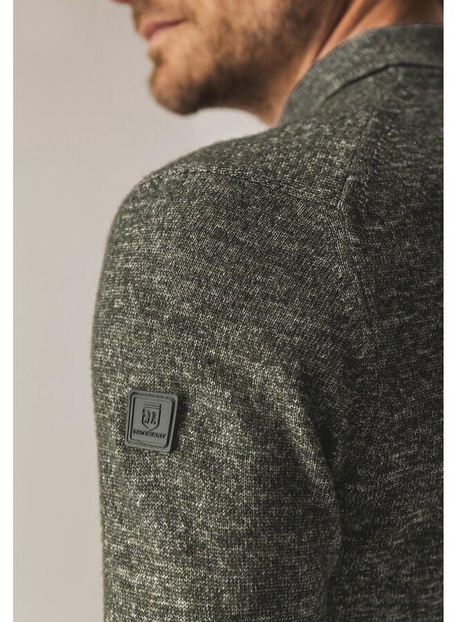 State of Art polo lange mouw gemêleerd groen