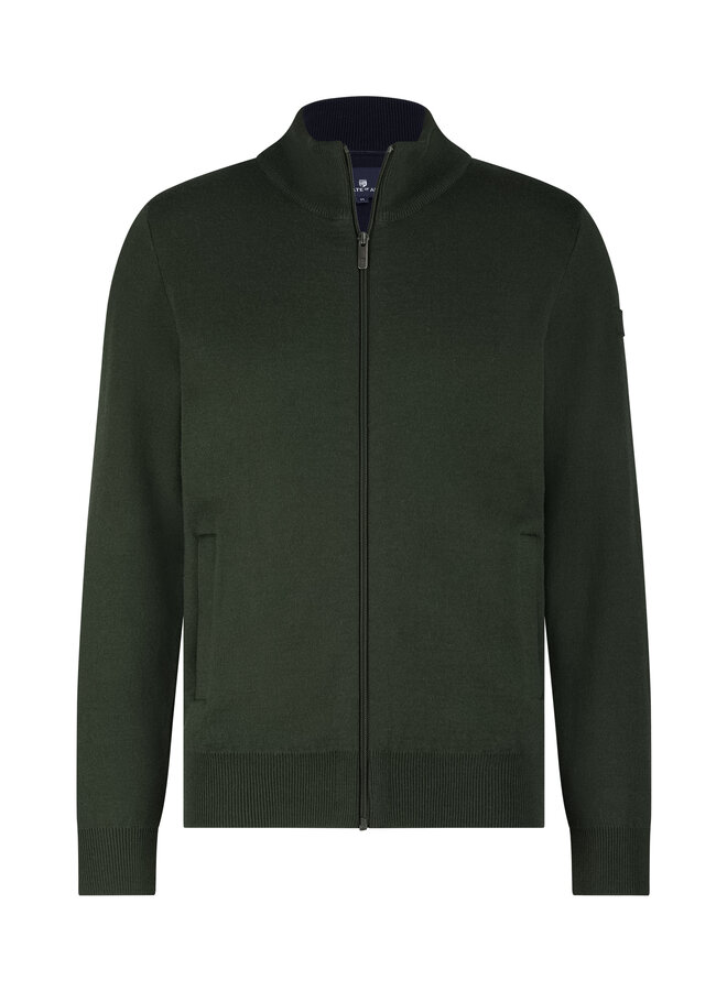 State of Art vest met rits sweat groen