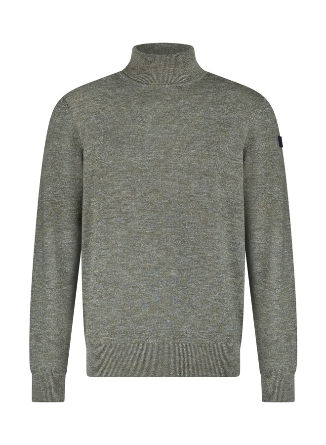 State of Art pullover met col gemêleerd