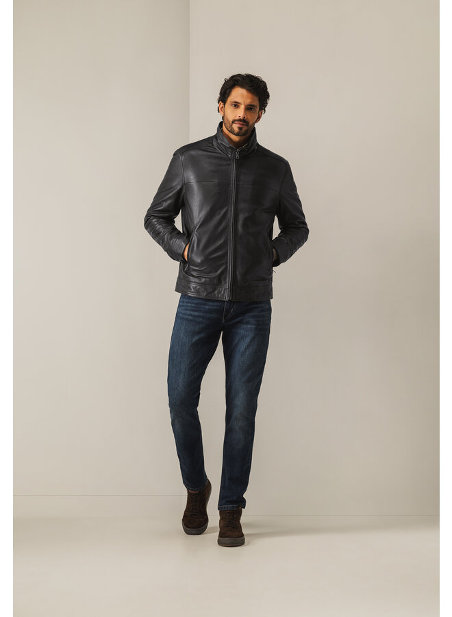 State of Art leren winterjas bruin