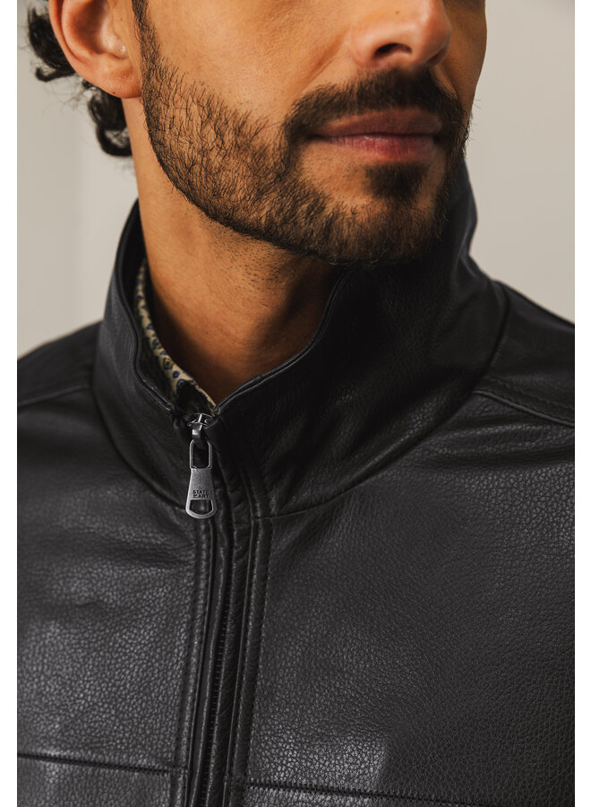 State of Art leren winterjas bruin