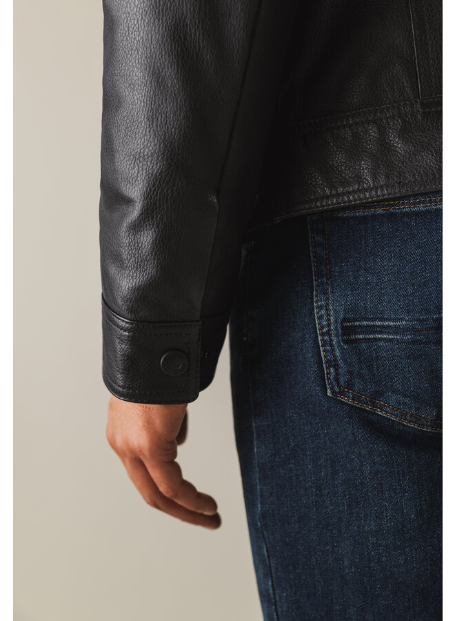 State of Art leren winterjas bruin