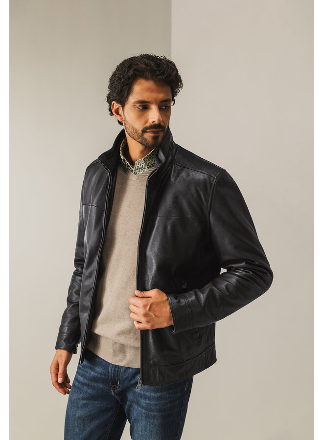 State of Art leren winterjas bruin