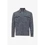 Gentiluomo overshirt ruit met rits blauw
