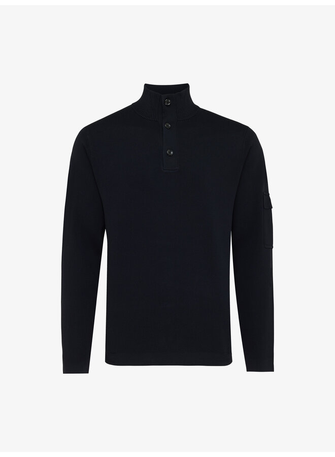 Gentiluomo cool dry half zip pullover navy