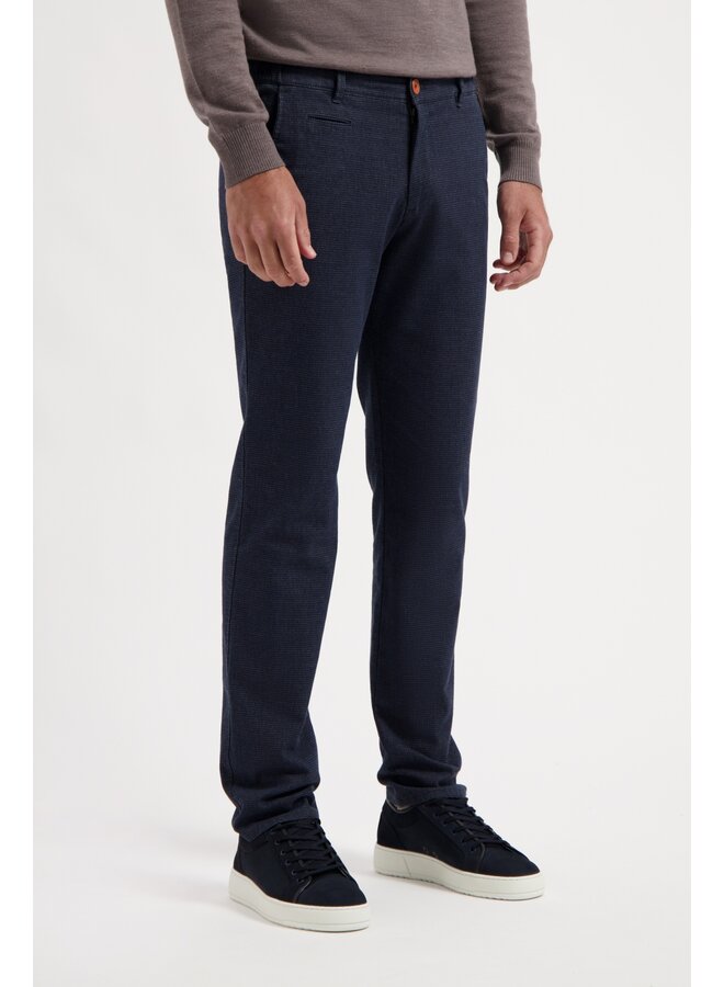 North84 wollook chino structure dark blue Lengte 34