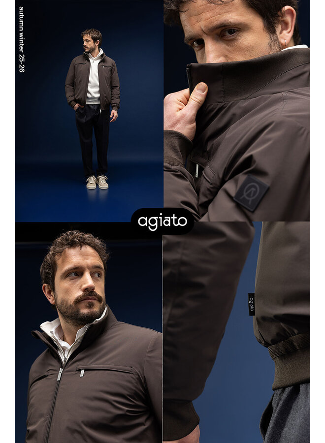Agiato winterjas Stefano bruin