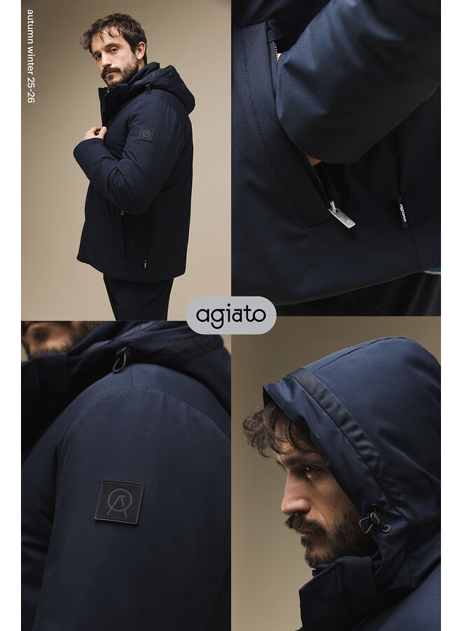 Agiato Rico winterjas dark navy