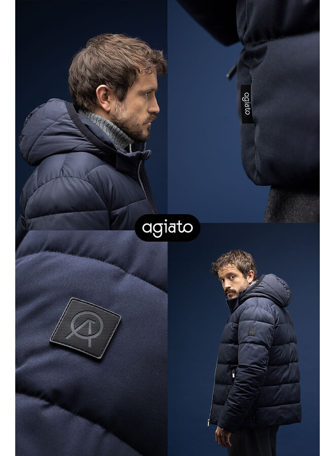 Agiato winterjas Matteo dark navy