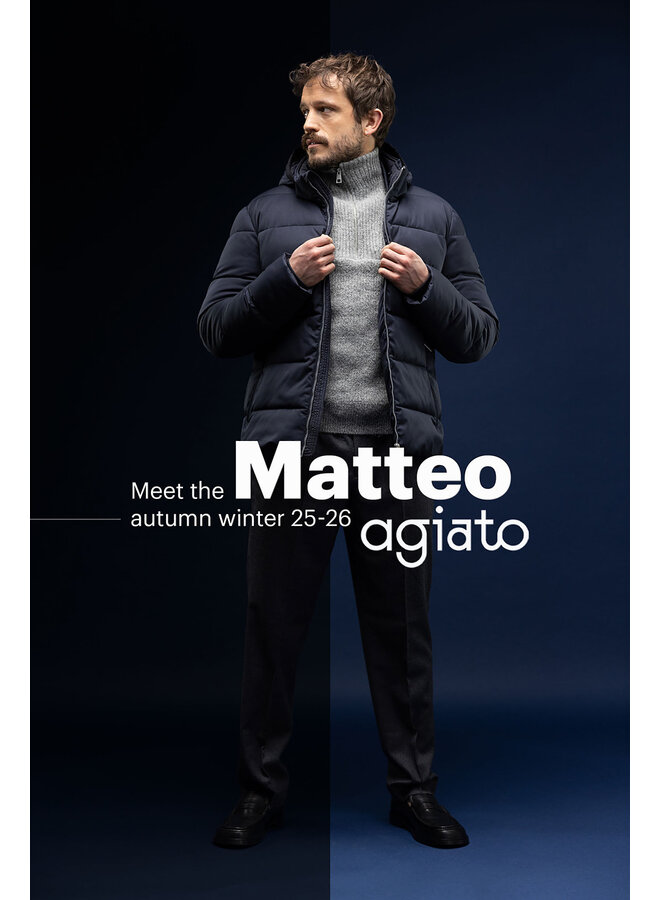 Agiato winterjas Matteo dark navy