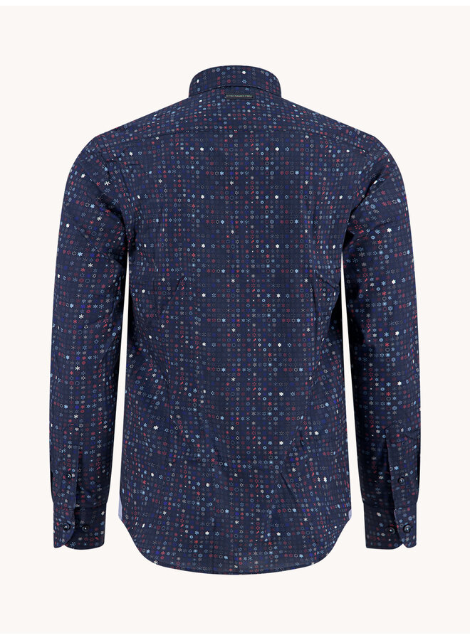 A Fish named Fred shirt lange mouw Ice Stars navy