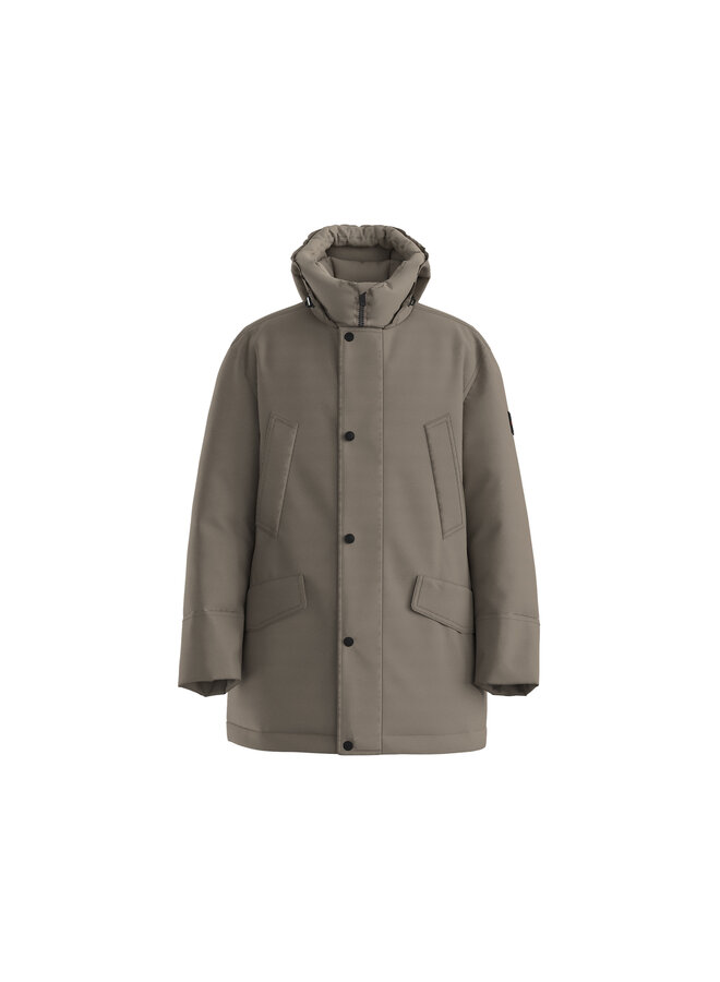 Hugo Boss winterjas Parka open green