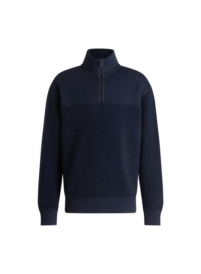 Hugo Boss half zip sweater winterbrush navy