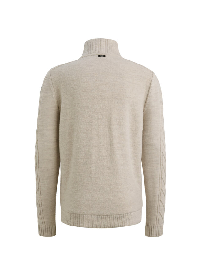 Vanguard vest wol met rits off-white