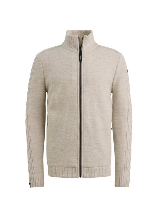 Vanguard vest wol met rits off-white