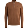 Vanguard half zip pullover kabel cognac