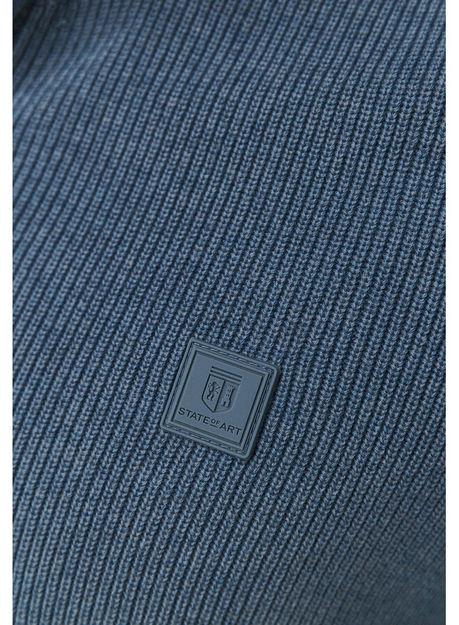 State of Art pullover half zip katoen licht blauw