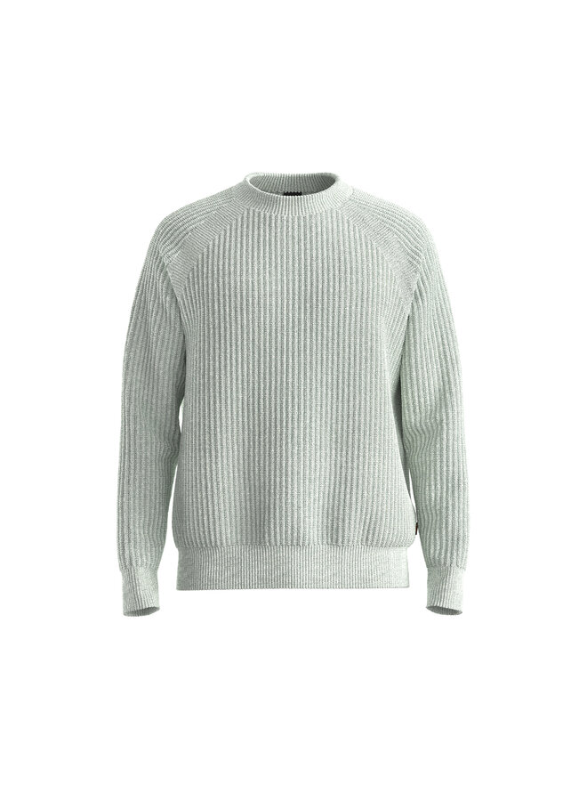 Hugo Boss relaxed fit pullover ronde hals licht groen