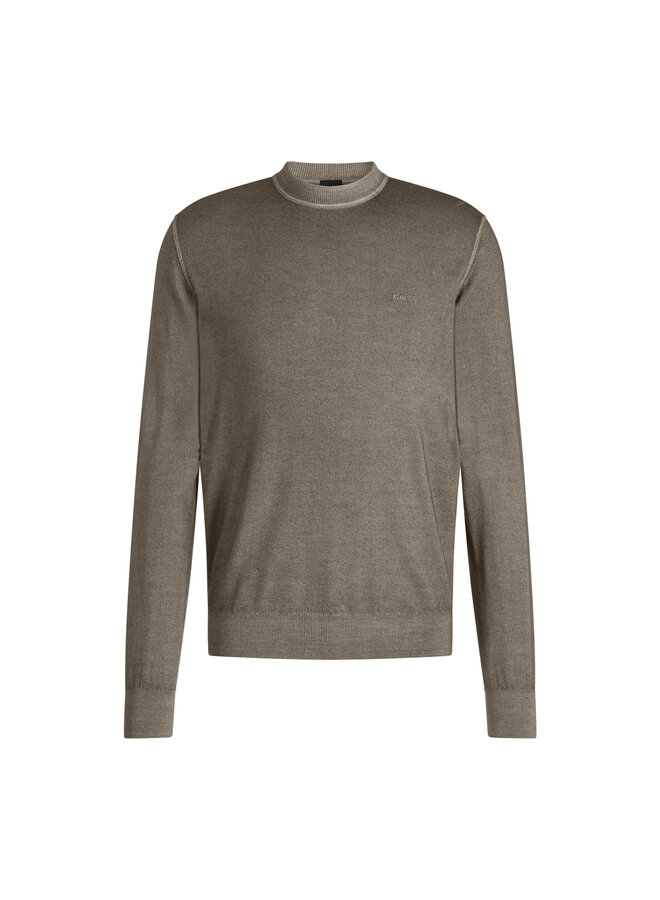 Hugo Boss Merino pullover ronde hals bruin