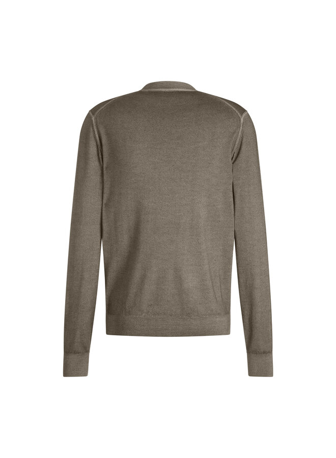 Hugo Boss Merino pullover ronde hals bruin