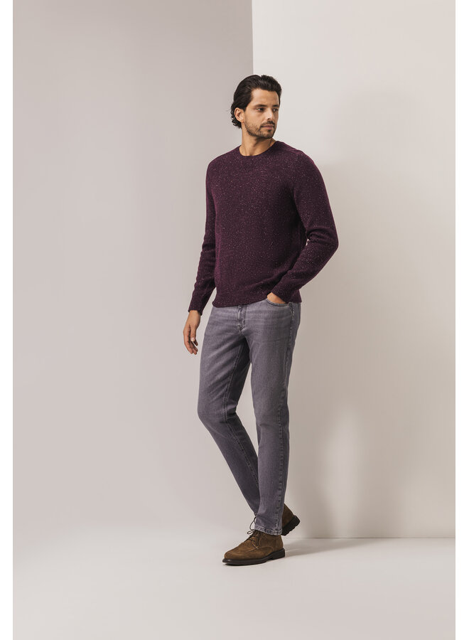 State of Art tweed pulllover ronde hals Burgundy