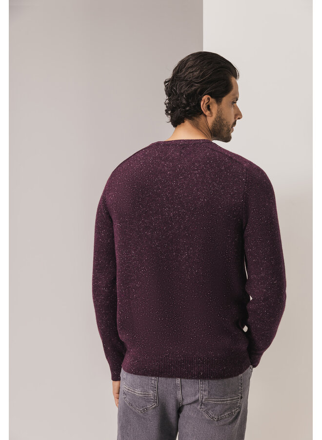 State of Art tweed pulllover ronde hals Burgundy