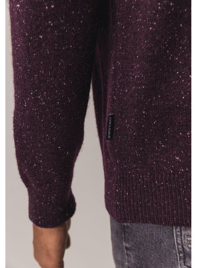 State of Art tweed pulllover ronde hals Burgundy