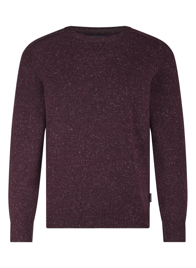 State of Art tweed pulllover ronde hals Burgundy