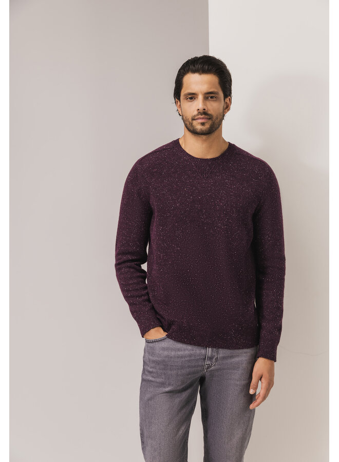 State of Art tweed pulllover ronde hals Burgundy