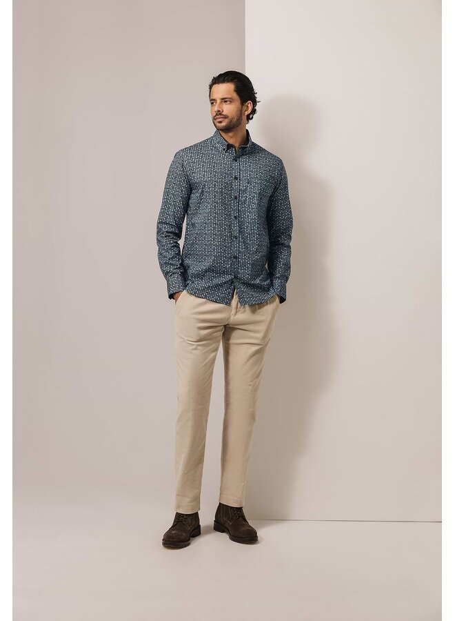 State of Art overhemd lange mouw print burgundy