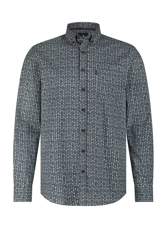 State of Art overhemd lange mouw print burgundy