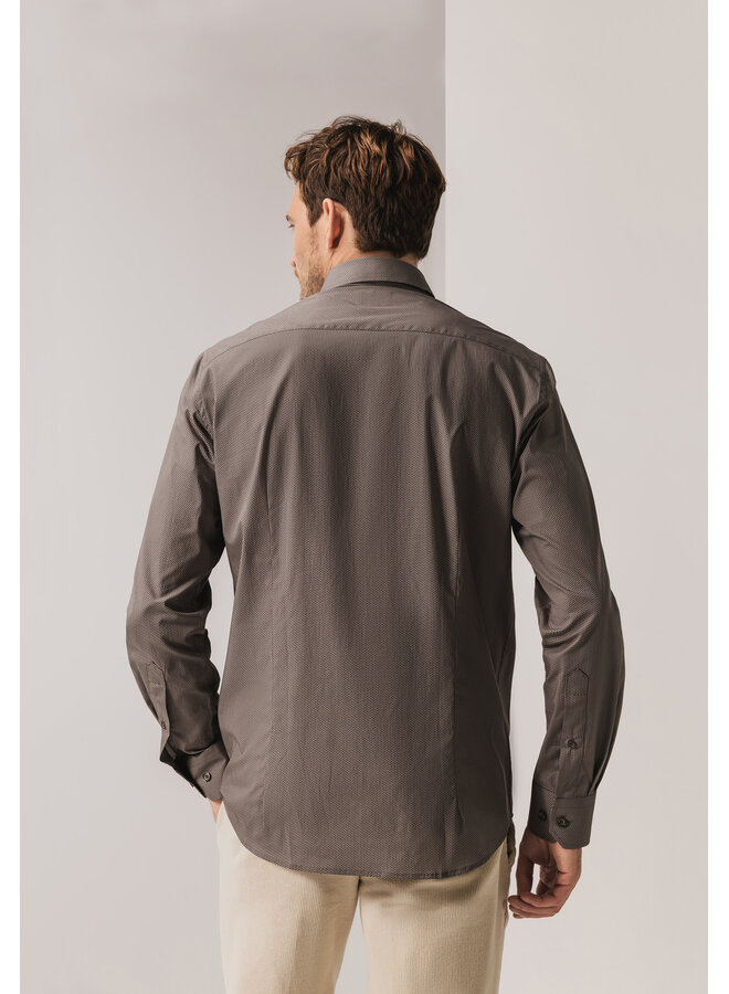 State of Art overhemd all-over print bruin