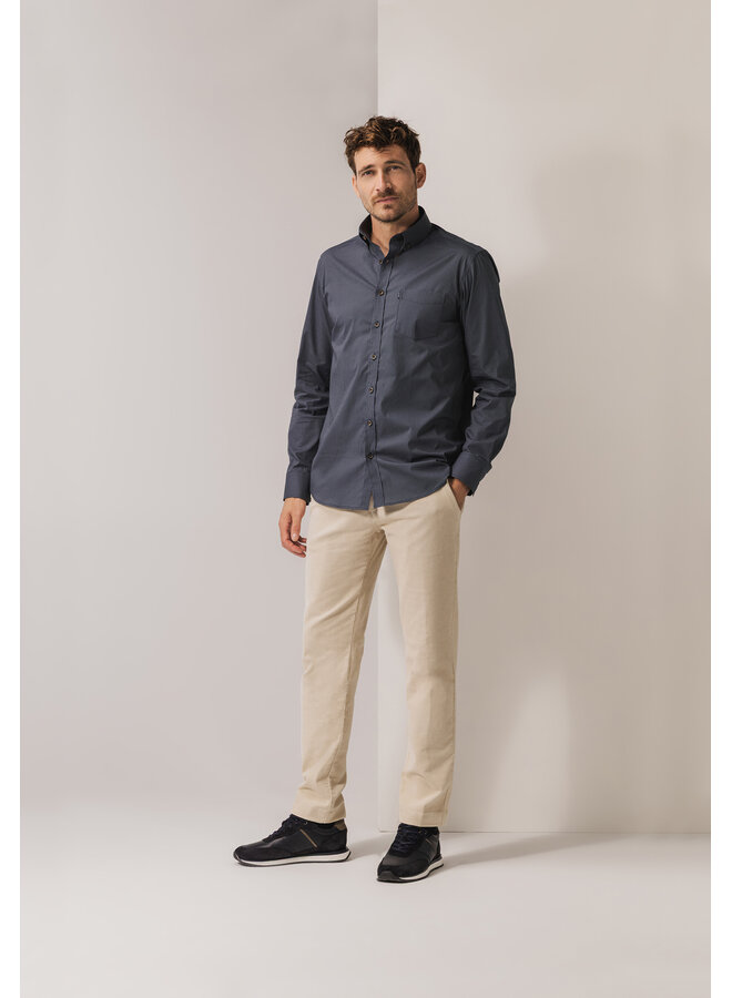 State of Art overhemd all-over print blauw