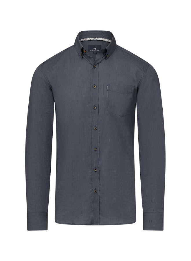 State of Art overhemd all-over print blauw