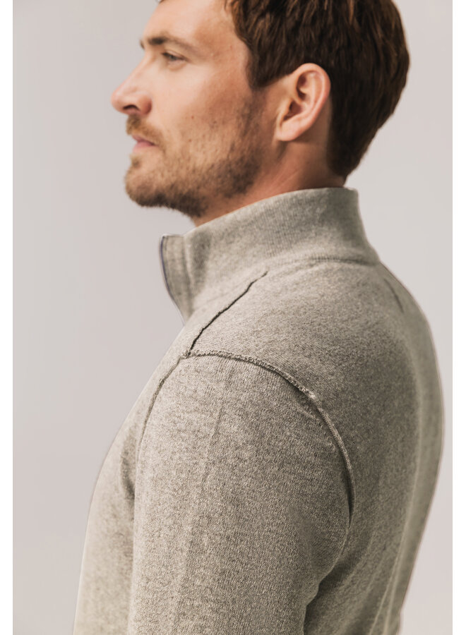 State of Art pullover half zip wol beige
